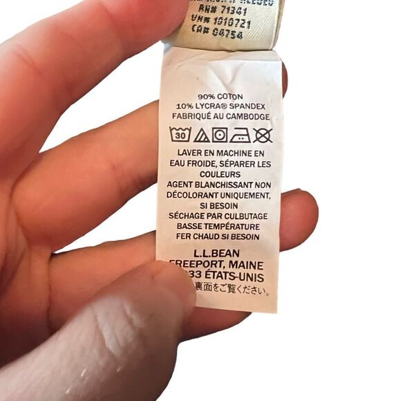 L.L. Bean navy knit straight leg pants. Size small petite - Picture 5 of 9